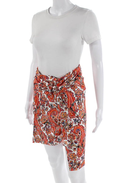 rabanne Womens Paisley Pierced Gathered Skirt - Cachemire Crème Size 36