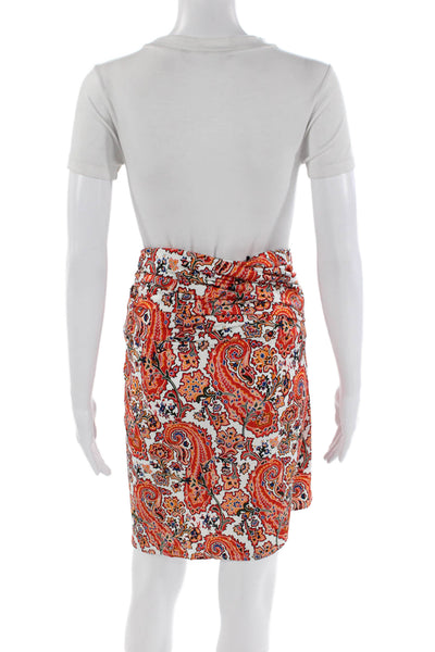 rabanne Womens Paisley Pierced Gathered Skirt - Cachemire Crème Size 36