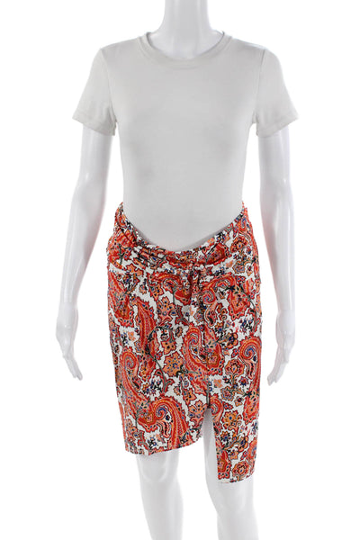 rabanne Womens Paisley Pierced Gathered Skirt - Cachemire Crème Size 38
