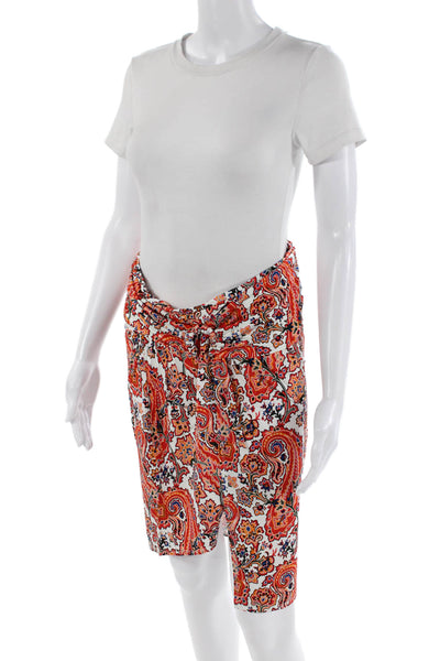 rabanne Womens Paisley Pierced Gathered Skirt - Cachemire Crème Size 38