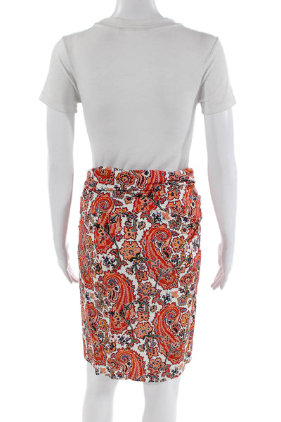 rabanne Womens Paisley Pierced Gathered Skirt - Cachemire Crème Size 38