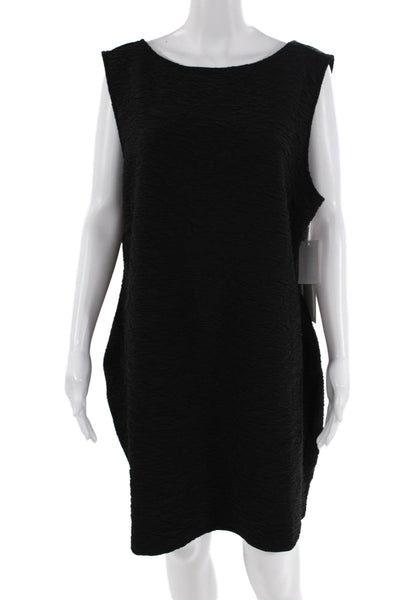 Good American Womens Wide Scrunchie Scoop Back Mini Dress - Black001 Size 4XL