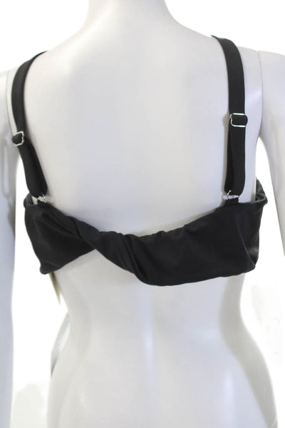 MARA HOFFMAN Womens Carla Bikini Top - Black Size 3X