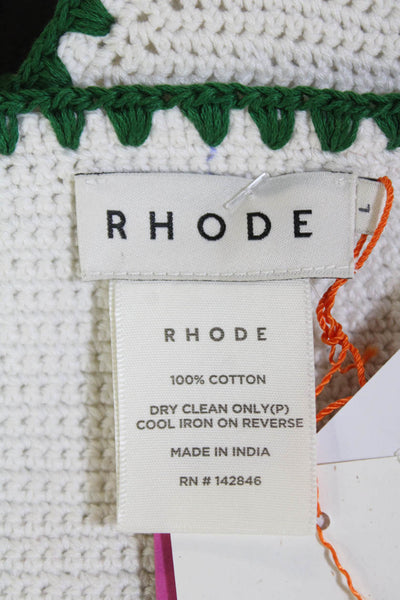 RHODE Womens Bikini Bottoms - Marigold Crochet Size L