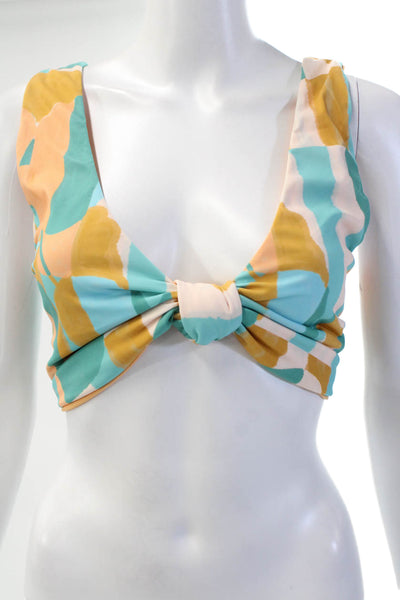 Nomads Womens Playa Bikini Top - Expressivo Print And Peach Size 3XL