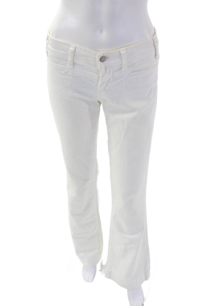 Citizens of Humanity Womens Cotton Skinny Fit Flare Leg Jeans White Size 27
