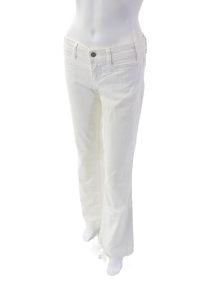 Citizens of Humanity Womens Cotton Skinny Fit Flare Leg Jeans White Size 27