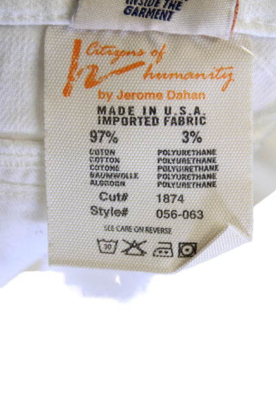 Citizens of Humanity Womens Cotton Skinny Fit Flare Leg Jeans White Size 27