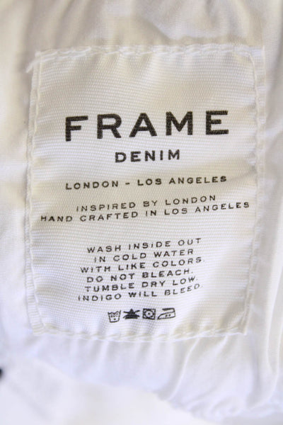 Frame Denim Womens Cotton Le Skinny De Jeane Distressed Jeans White Size 27