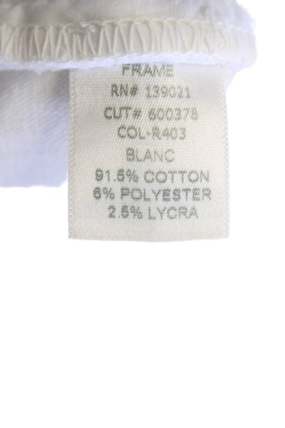 Frame Denim Womens Cotton Le Skinny De Jeane Distressed Jeans White Size 27