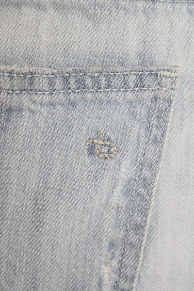 Rag & Bone Womens Cotton Distressed Fray Hem Zip Fly Denim Shorts Blue Size 27