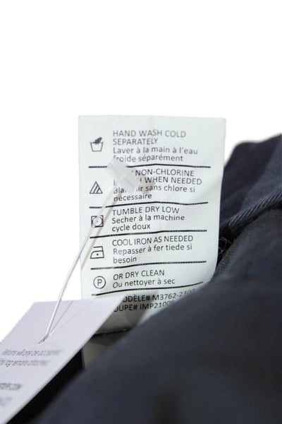 Everlane Mens Zipper Fly Straight Leg Pleated Cuffed Trouser Pants Navy Size 34