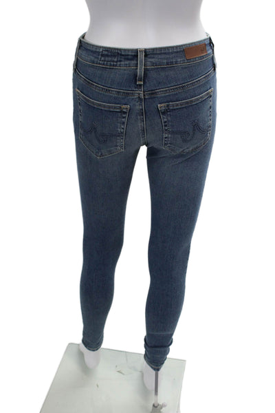 AG Women's Midrise Five Pocket Button Medium Wash Skinny Denim Pants Size 23