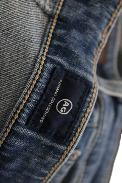 AG Women's Midrise Five Pocket Button Medium Wash Skinny Denim Pants Size 23