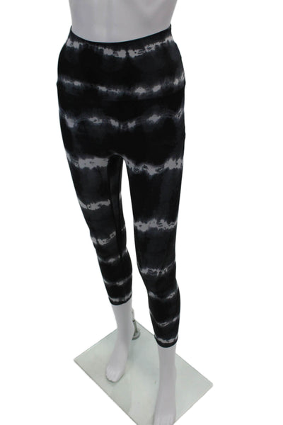 K-Deer Womens Tie Dye Print Pull On Leggings Black White Size Extra Small