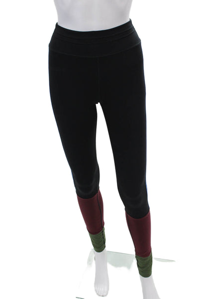 The Upside Womens Pull On High Rise Leggings Black Multi Colored Size 4