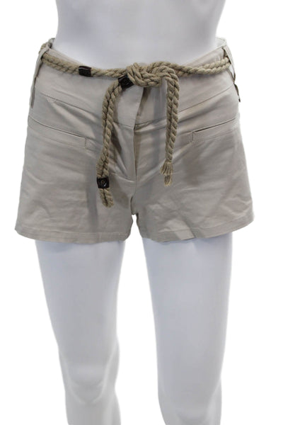 Pilcro and the Letterpress Anthropologie Womens Low Rise Khaki Shorts Beige Size