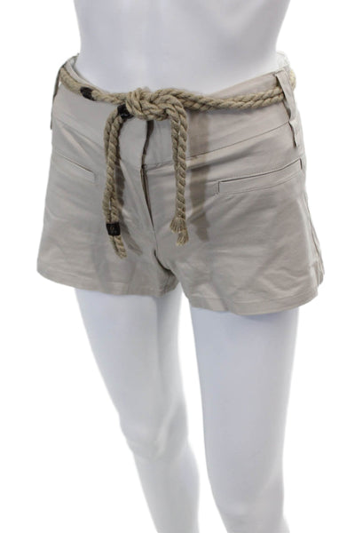 Pilcro and the Letterpress Anthropologie Womens Low Rise Khaki Shorts Beige Size