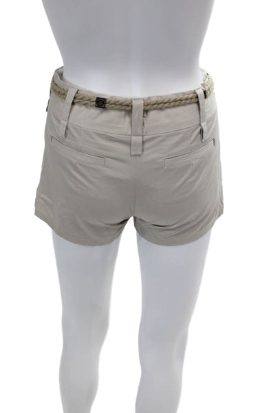 Pilcro and the Letterpress Anthropologie Womens Low Rise Khaki Shorts Beige Size