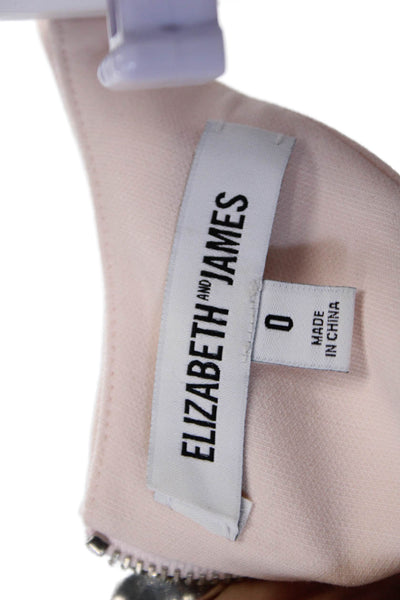 Elizabeth and James Womens Cut Out Sleeveless Mid Calf Dress Pale Pink Size 0