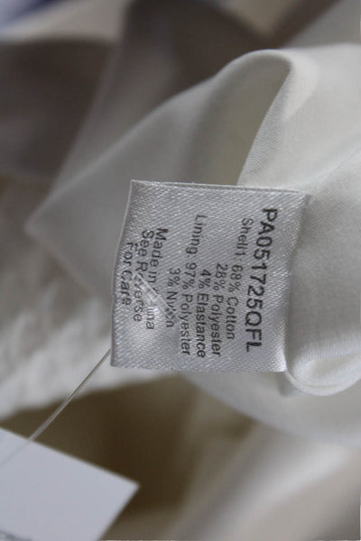 Parker Womens Paisley Print Halter Neck Sleeveless Dress White Size Extra Small