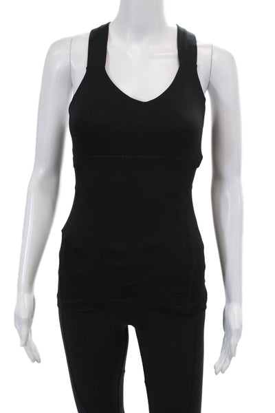 Mikoh Womens Tie Shoulders Sleeveless V Neck Pullover Tank Top Black Cotton Size