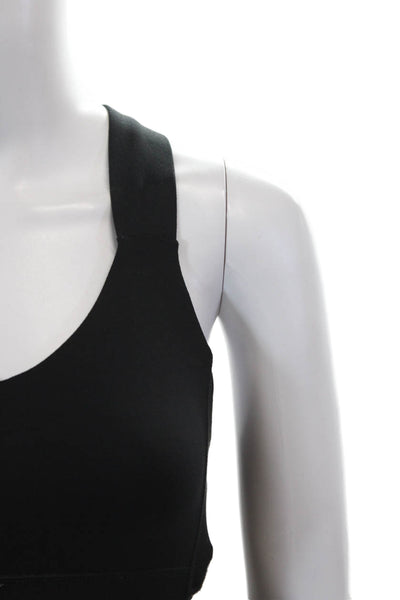 Mikoh Womens Tie Shoulders Sleeveless V Neck Pullover Tank Top Black Cotton Size