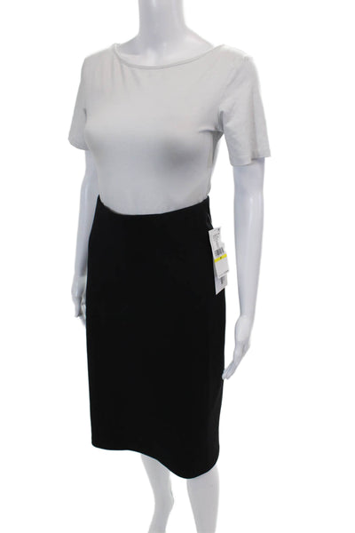 Karen Kane Womens Elastic Waistband Textured Lined Skirt Black Size M