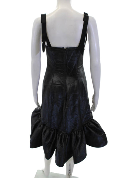 Bach Mai Womens Bustier Mini Volant Gown - Black Size 2
