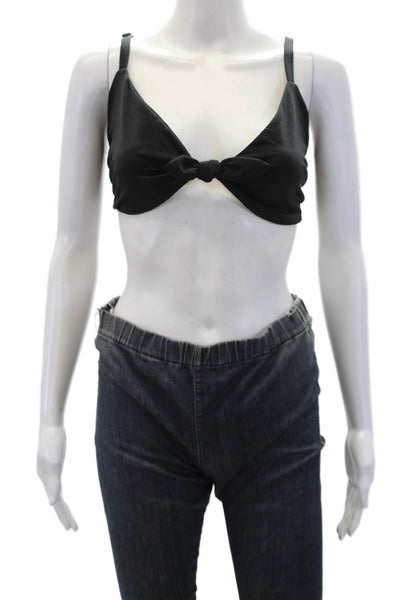 MARA HOFFMAN Womens Carla Bikini Top - Black Size 2X