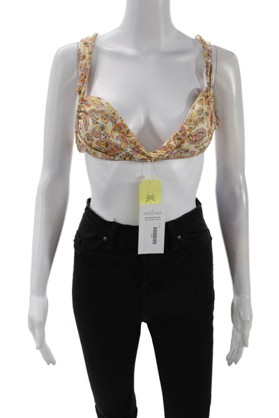 Bananhot Womens Shell Bikini Top - Paisley Boho Size M