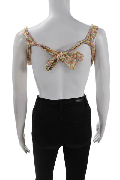 Bananhot Womens Shell Bikini Top - Paisley Boho Size M