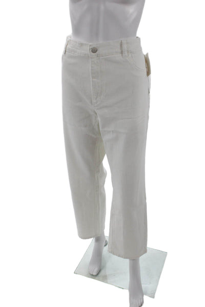 DL1961 Womens Patti Straight High Rise Ankle Jeans - Milk (Vintage) Size 34