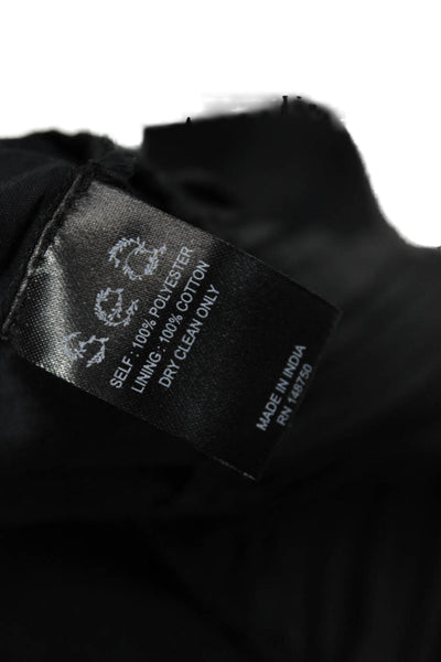 Sea Womens Antonina Solid Cotton Tiered Dress - Black Size 14