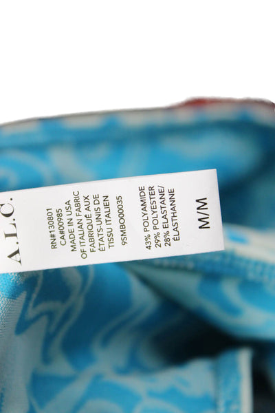 A.L.C. Womens Isla Bikini Bottoms - Scone/Blue Size M