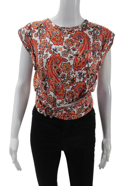 rabanne Womens Paisley Pierced Top - Cachemire Crème Size 34