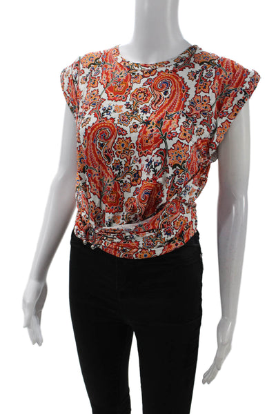 rabanne Womens Paisley Pierced Top - Cachemire Crème Size 34