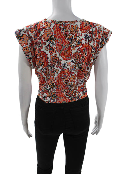 rabanne Womens Paisley Pierced Top - Cachemire Crème Size 34