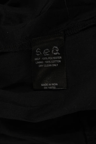 Sea Womens Antonina Solid Cotton Tiered Dress - Black Size 12
