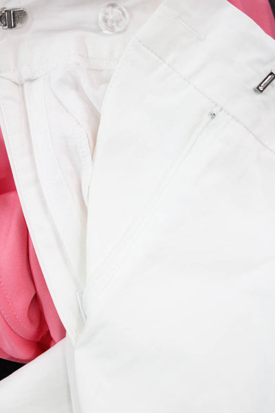 Moon River Womens Cargo Pants - White Size S