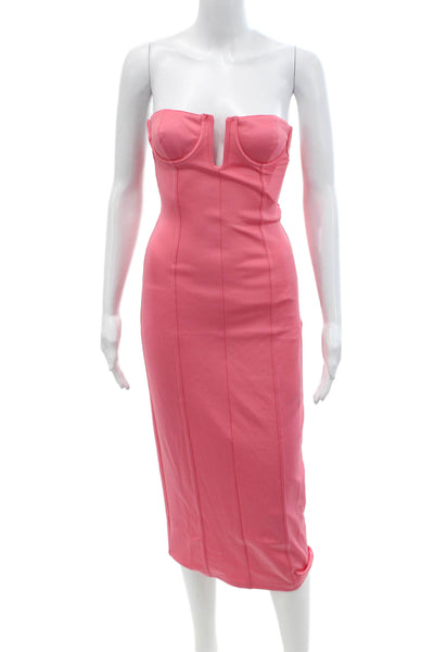 Victor Glemaud Womens Bustier Dress - Pink Shock Size XS