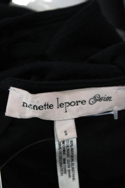 Nanette Lepore Womens Sleeveless Scoop Neck Beaded Romper Black Size Small