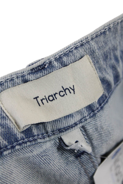 Triarchy Womens Ms. Onassis V-High Rise Wide Leg Jeans - Summer Light Indigo Siz