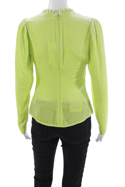 Ulla Johnson Womens Marlene Velvet Blouse - Pistachio Size 00