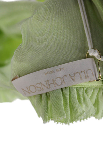 Ulla Johnson Womens Marlene Velvet Blouse - Pistachio Size 00