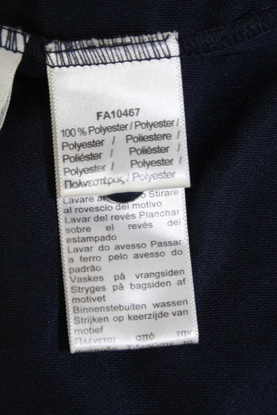 Lacoste Sport Mens V-neck Short Sleeve Lined Casual Shirt Navy Size 2XL