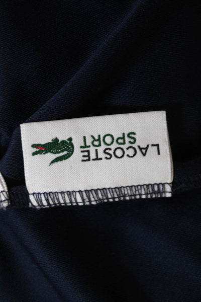 Lacoste Sport Mens V-neck Short Sleeve Lined Casual Shirt Navy Size 2XL