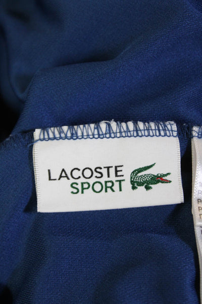 Lacoste Sport Mens Collared Short Sleeve V-neck Polo T-shirt Blue Size 3XL