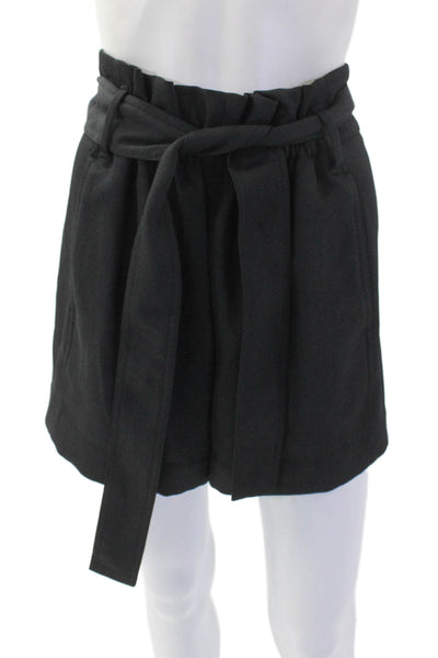 Wilfred Womens High Rise Belted Knit Short Shorts Black Size 2