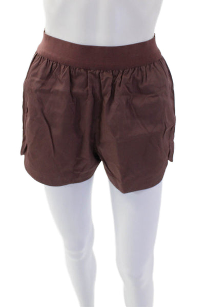 Tibi Womens Drapey Suiting Pull On Shorts - Cinnamon Size XXS